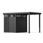 6×8 Metal Storage Shed with 7×8 Pergola Covered Porch