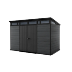 Keter Cortina 11×7 ft Resin Storage Shed, Graphite