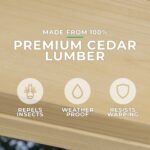 Yardistry 10×20 ft Natural Cedar Wooden Louvered Pergola - Image 8