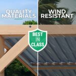 Yardistry Structures 10×12 Ft Cedar Wood Louvered Pergola, Natural Cedar - Image 6