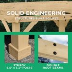 Yardistry 10×12 ft Cedar Meridian Pergola - Image 6