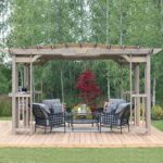 Yardistry Structures 10×14 Madison Cedar Pergola Timber Gray - Image 3