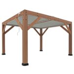 Yardistry Structures 13×11 ft Cedar Louvered Roof Pergola - Image 8