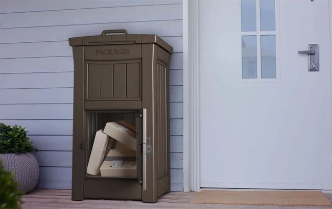 Keter Package Delivery Box Brown Durable Resin - Image 7