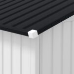Outsunny Outdoor Storage Shed White 11’×13′ Galvanized Steel - Image 10