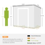 Outsunny 8’×4′ Outdoor Storage Shed Light Brown Resin - Image 5