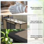 Outsunny 8’×4′ Outdoor Storage Shed Light Brown Resin - Image 10