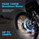 ACTBEST Ranger All-Terrain Electric Mountain Bike, 1400W Peak Motor, 65-Mile Range, 26×4 Inch Fat Tires - Image 5