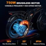 Colorway Orange 750W Fat Tire Electric Bike - Image 6