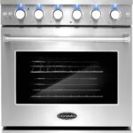 Cosmo 30-inch 4.5 Cu. Ft. Stainless Steel Gas Range with 5 Sealed Burners and Convection Oven