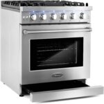 Cosmo 30-inch 4.5 Cu. Ft. Stainless Steel Gas Range with 5 Sealed Burners and Convection Oven - Image 4