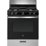 GE 30″ Free-Standing Gas Range with 4 Sealed Burners, Stainless Steel (JGBS30RETSS)