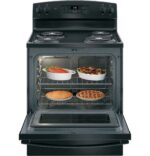 GE 30 Inch Freestanding Electric Range with Self-Clean Oven, Black (JB256DMBB) - Image 2