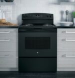 GE 30 Inch Freestanding Electric Range with Self-Clean Oven, Black (JB256DMBB) - Image 3