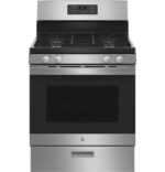 GE 30-Inch Freestanding Gas Range with 4.8 Cu. Ft. Oven, Stainless Steel – JGBS61RPSS
