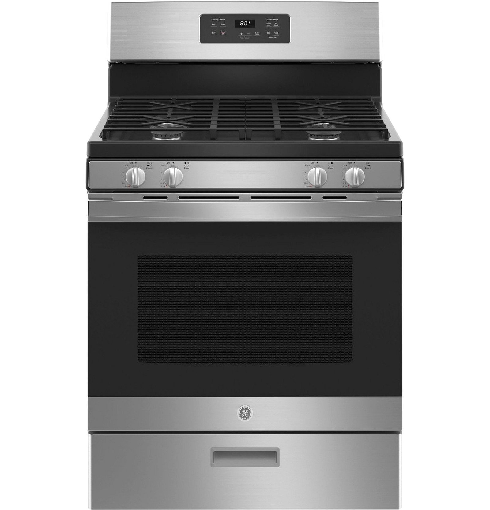 hananoa-llc-hananoa-ge-30in-freestanding-gas-range-jgbs61rpss-01-20260620090910-bfac2ac5-1.jpg GE 30-Inch Freestanding Gas Range with 4.8 Cu. Ft. Oven, Stainless Steel – JGBS61RPSS - Image 1