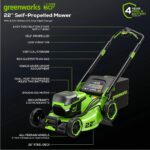 Greenworks Pro 60V 22″ Cordless Self-Propelled Push Lawn Mower - Image 3