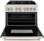 ZLINE Autograph Edition 36 Inch 4.6 Cu. Ft. Dual Fuel Range with Gold Accents, RAZ-36-G - Image 6