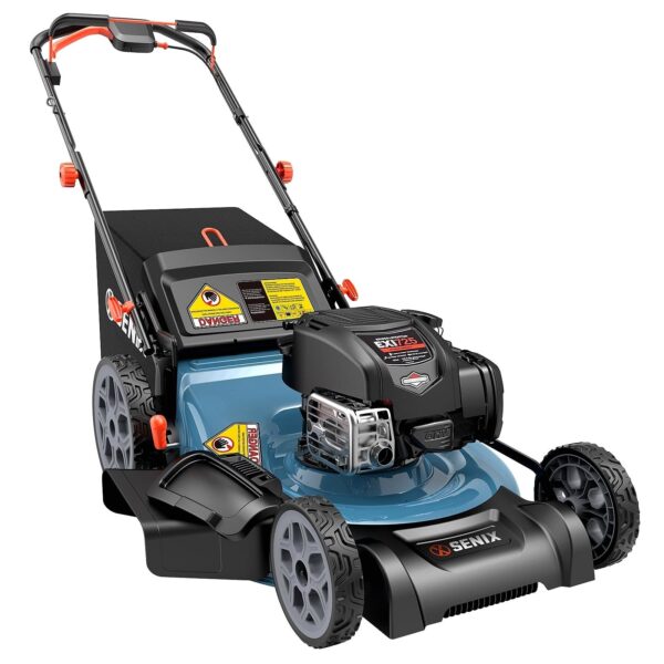 SENIX LSSG-H2 22-Inch Self-Propelled Gas Lawn Mower with 163cc 4-Cycle Briggs & Stratton Engine