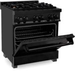 ZLINE Legacy 30-inch 4.0 Cu. Ft. Dual Fuel Range with Brass Burners, Black Stainless Steel (RAB-BR-30) - Image 3
